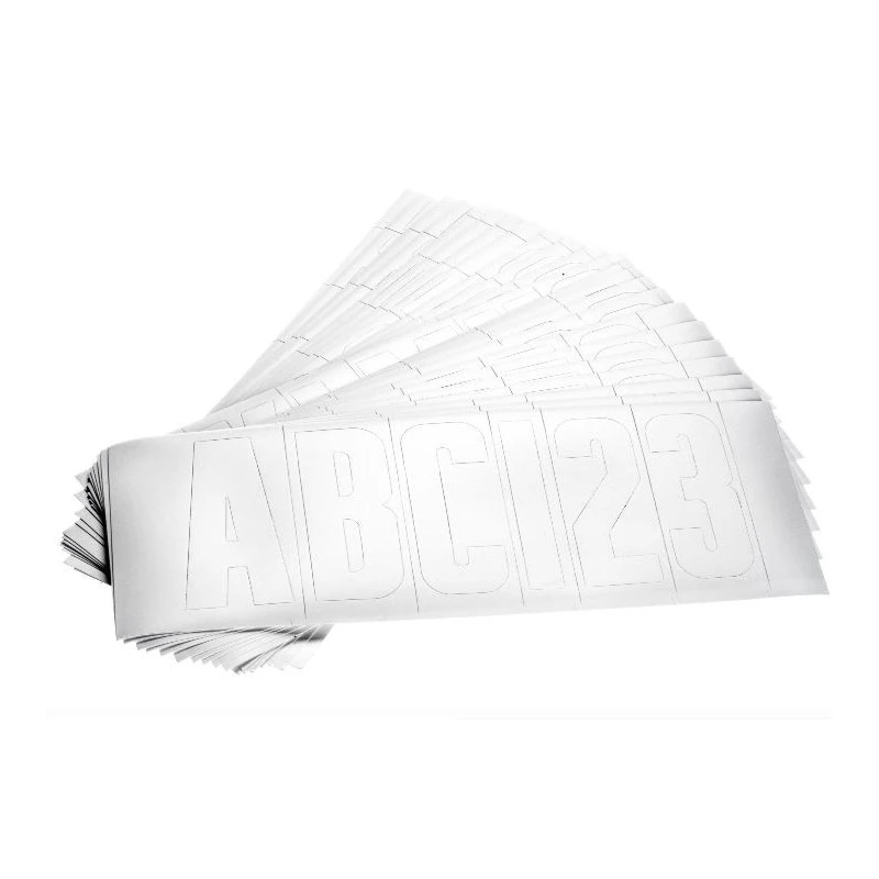 ATTWOOD Kit Lettres Immatriculation Blanc