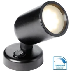 BATSYSTEM Spot LED Articulé Noir