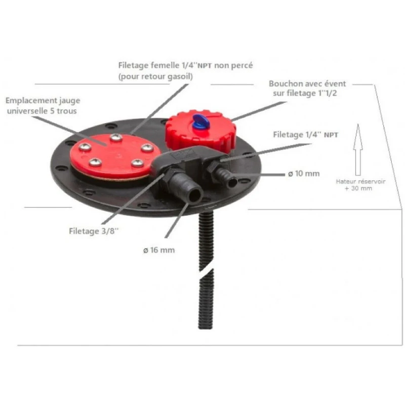 CAN-SB Réservoir Carburant Vertical – Image 2