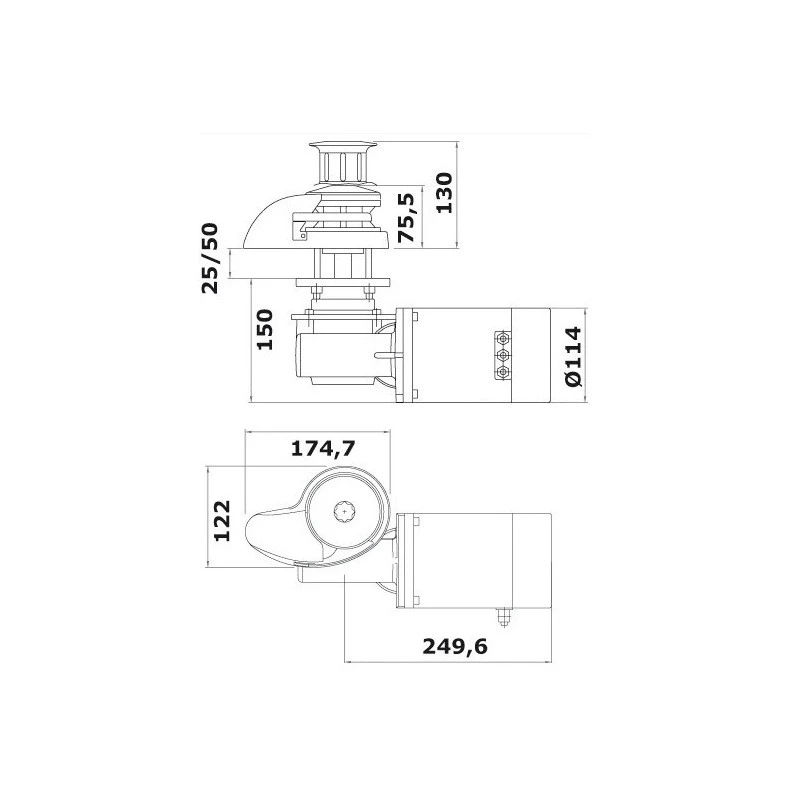 ITALWINCH Smart 700W 12V - ø 8 Mm – Image 3