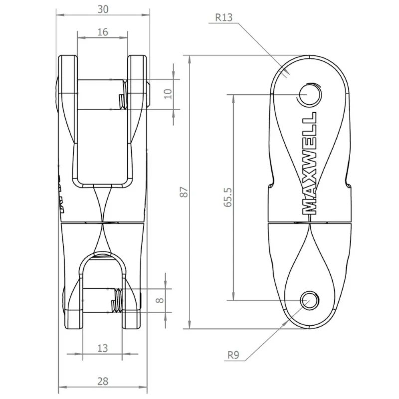 MAXWELL Emerillon Inox Pour Chaine 6-8 Mm – Image 2