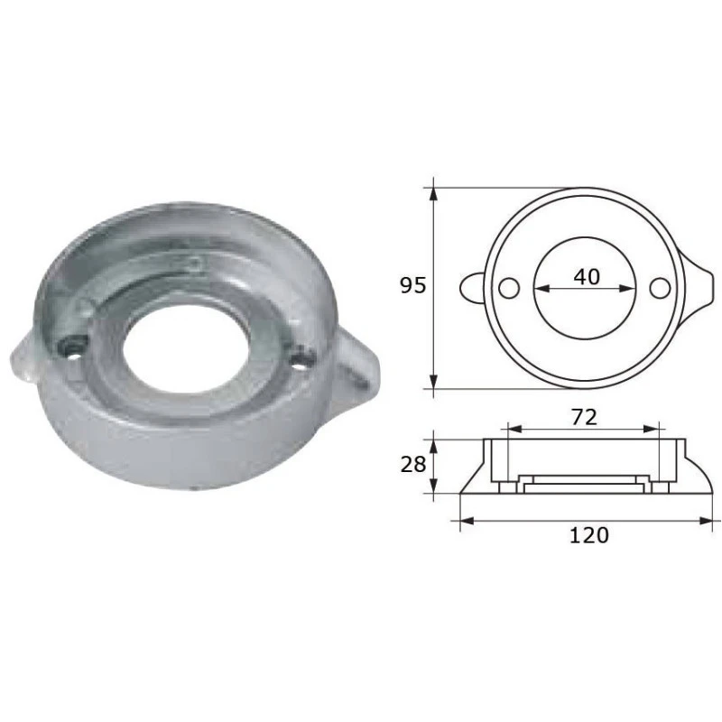 OSCULATI Anode Sail Drive VOLVO – Image 2