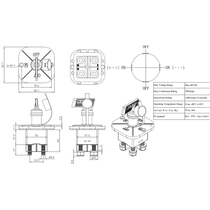 OSCULATI Coupe-batterie Bipolaire – Image 2