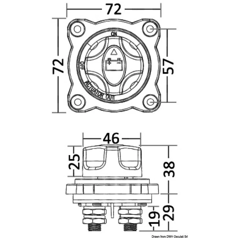 OSCULATI Coupe-batterie Semi-encastré – Image 2