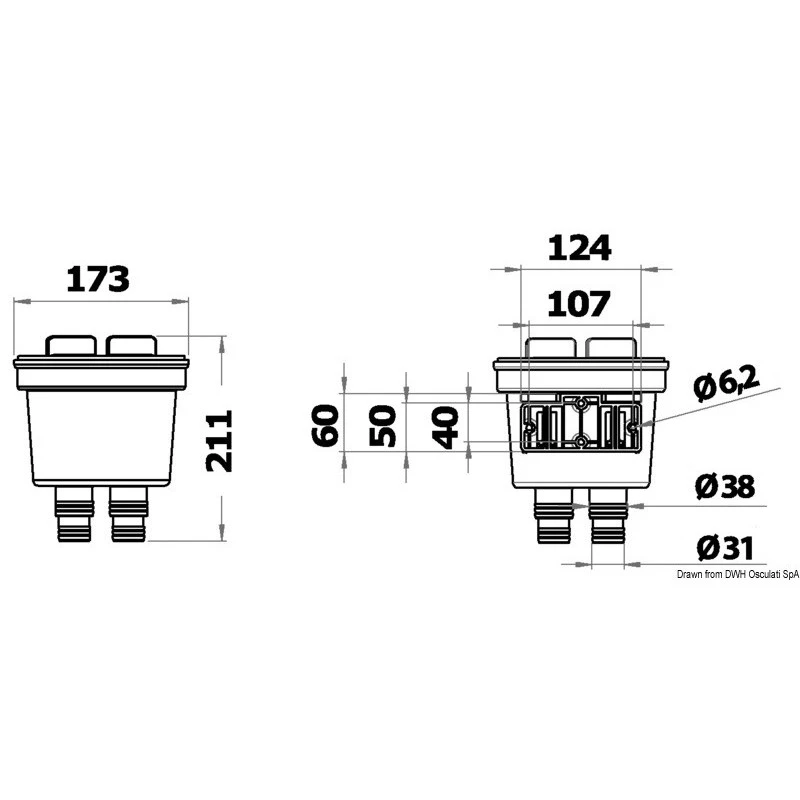 OSCULATI Filtre Eau De Mer Aquanet XL – Image 4