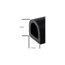 OSCULATI Liston PVC Noir 70 X 70 Mm