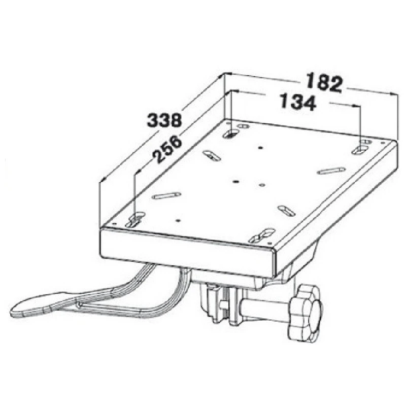 OSCULATI Pied + Platine Coulissante Télescopique Anodisé – Image 4