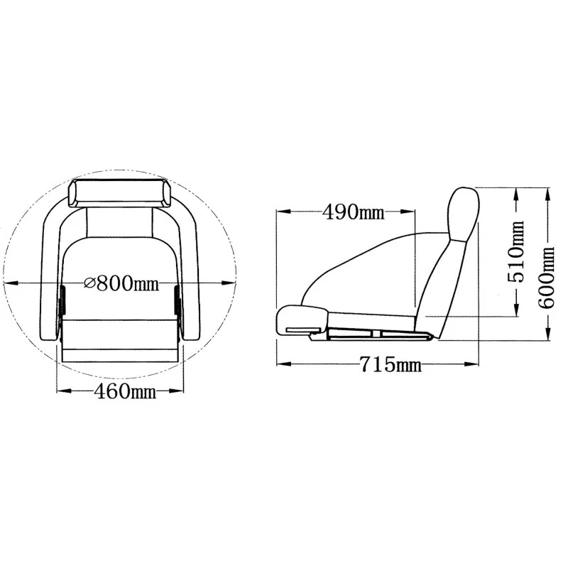 OSCULATI Siège Assis/debout Blanc – Image 3