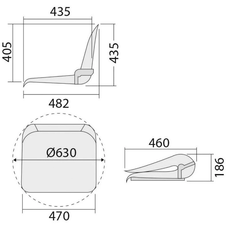 OSCULATI Siège Rabattable Rembourrage Vinyle – Image 3