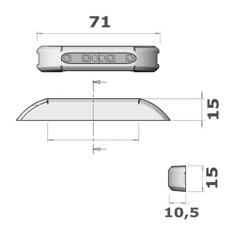 OSCULATI Spot LED Inox Extérieur Horizontal – Image 3