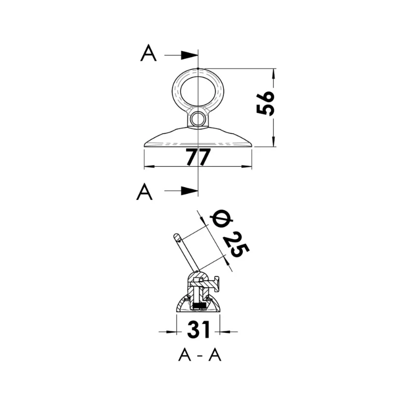 OSCULATI Support Amovible Inox Pour Pare-battages – Image 3