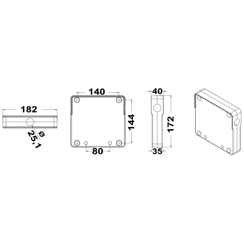 OSCULATI Support Balcon Moteur Hors-bord – Image 2