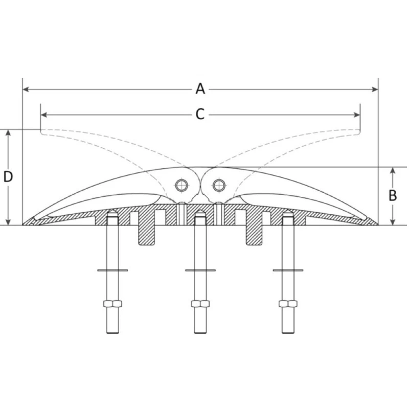 OSCULATI Taquet Pliant Wing – Image 2