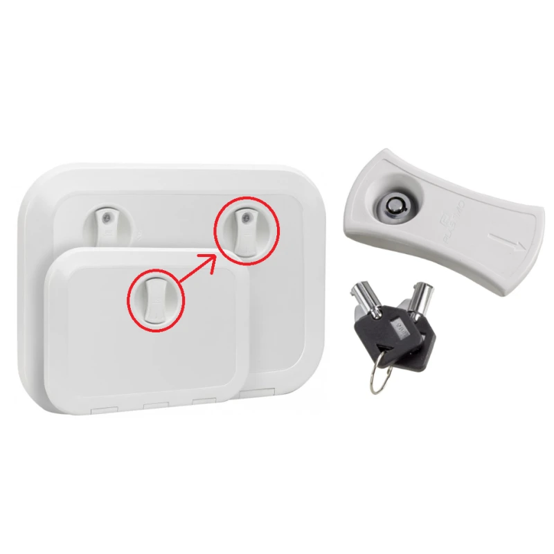 PLASTIMO Kit Serrure Trappe Blanche