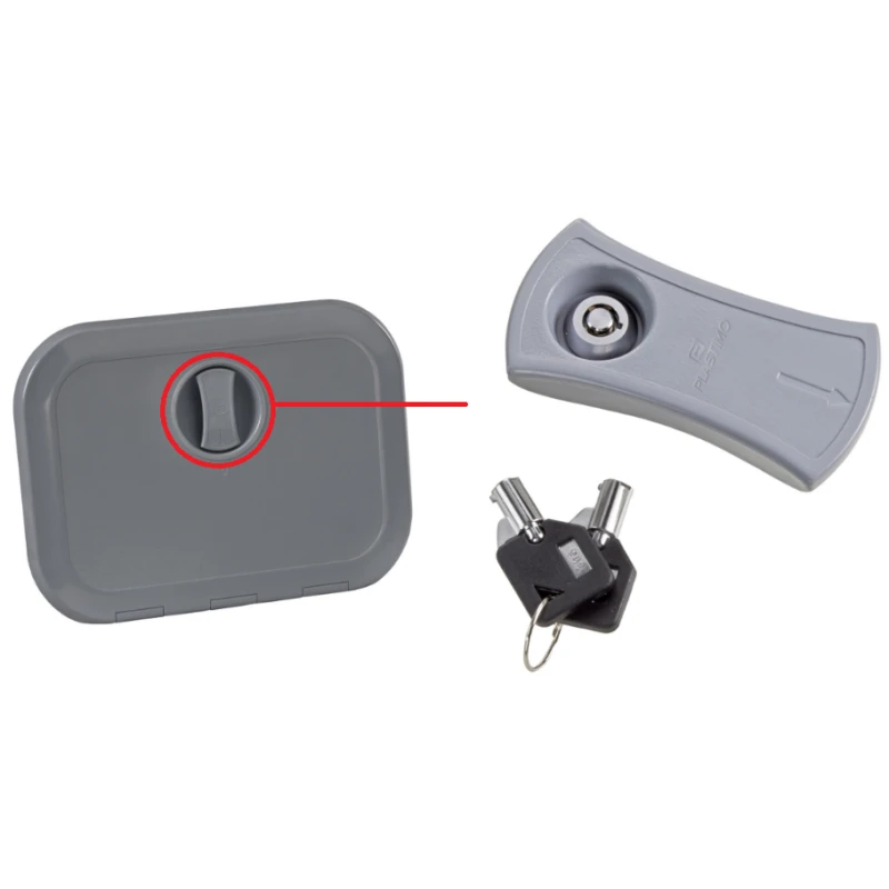 PLASTIMO Kit Serrure Trappe Grise