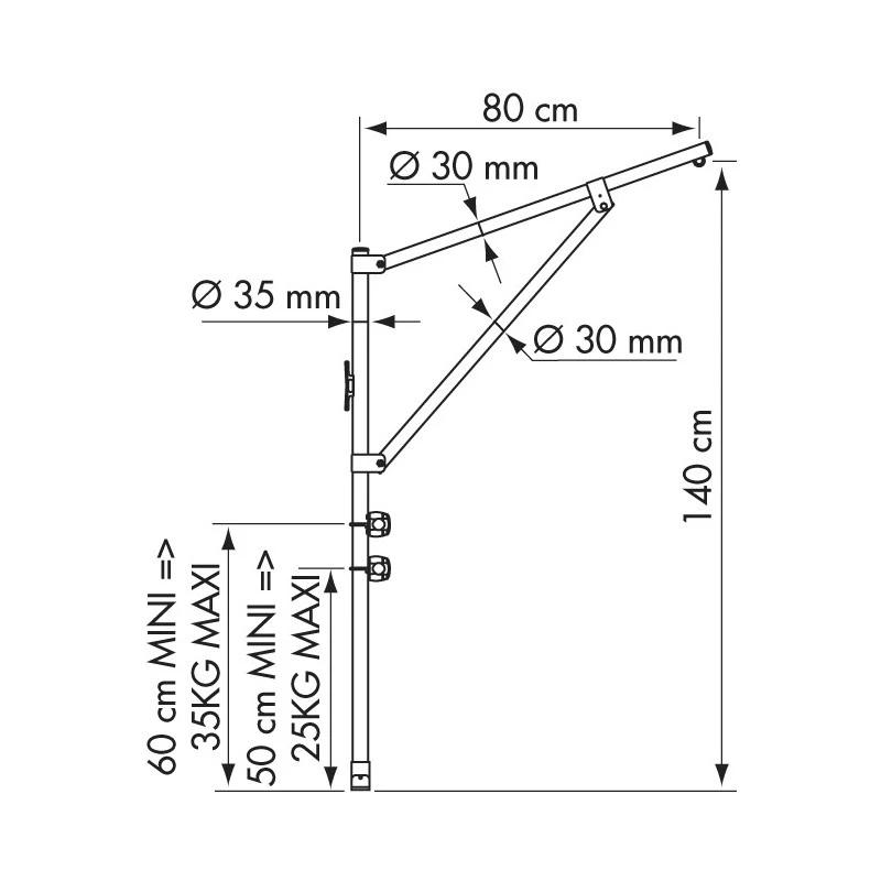 PLASTIMO Mât De Charge Pliant – Image 2