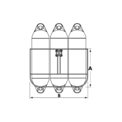 PLASTIMO Support 3 Pare-battages Classique