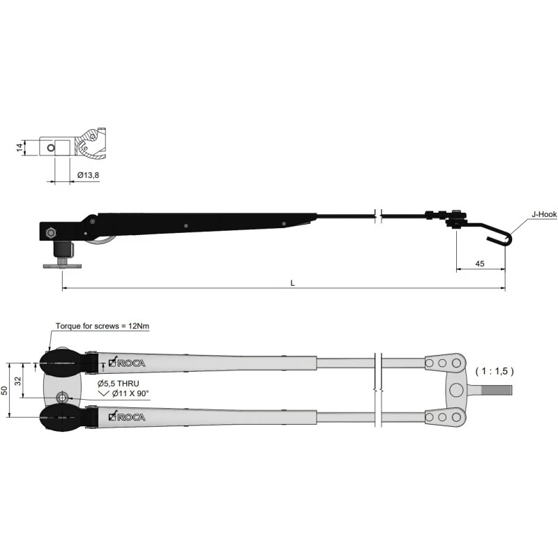 ROCA W10/12 Bras Essuie-glace Pantographe – Image 2