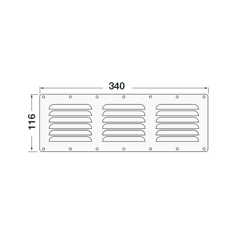 SEAWORLD Grille Inox 340 X 116 Mm – Image 2