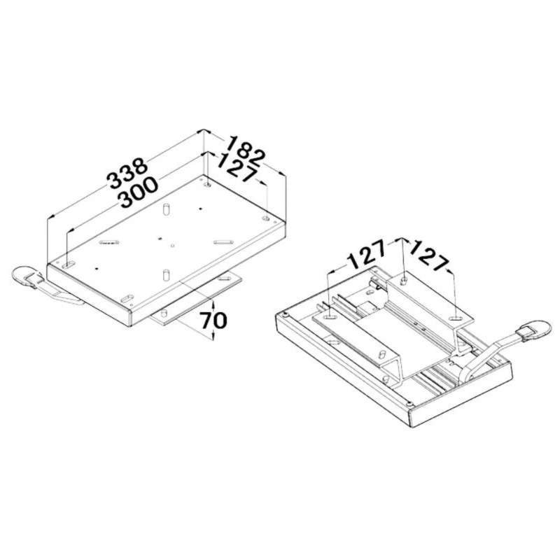 TREM Platine De Siège Coulissante 340 X 180 Mm – Image 2