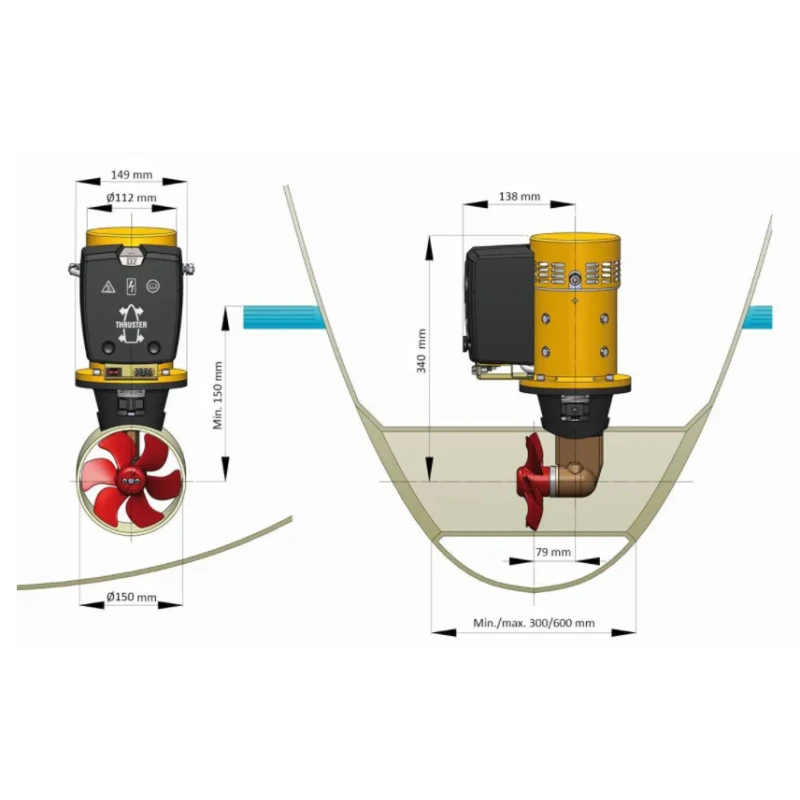 VETUS Kit Propulseur D'étrave Bateau 8-10,5m – Image 2