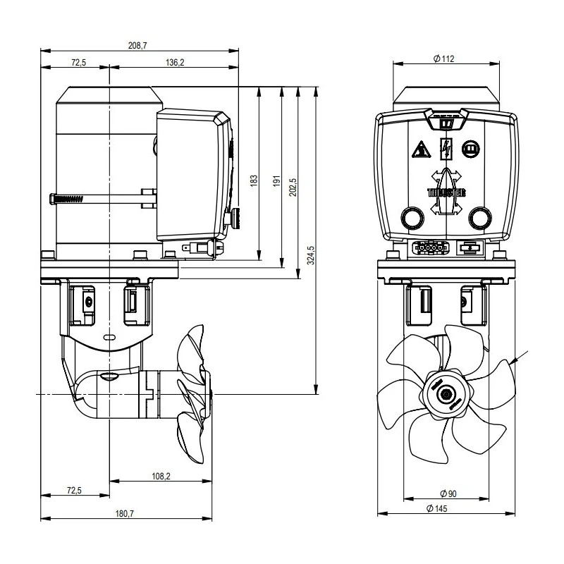 VETUS Kit Propulseur D'étrave Bateau De Moins De 7 M – Image 5