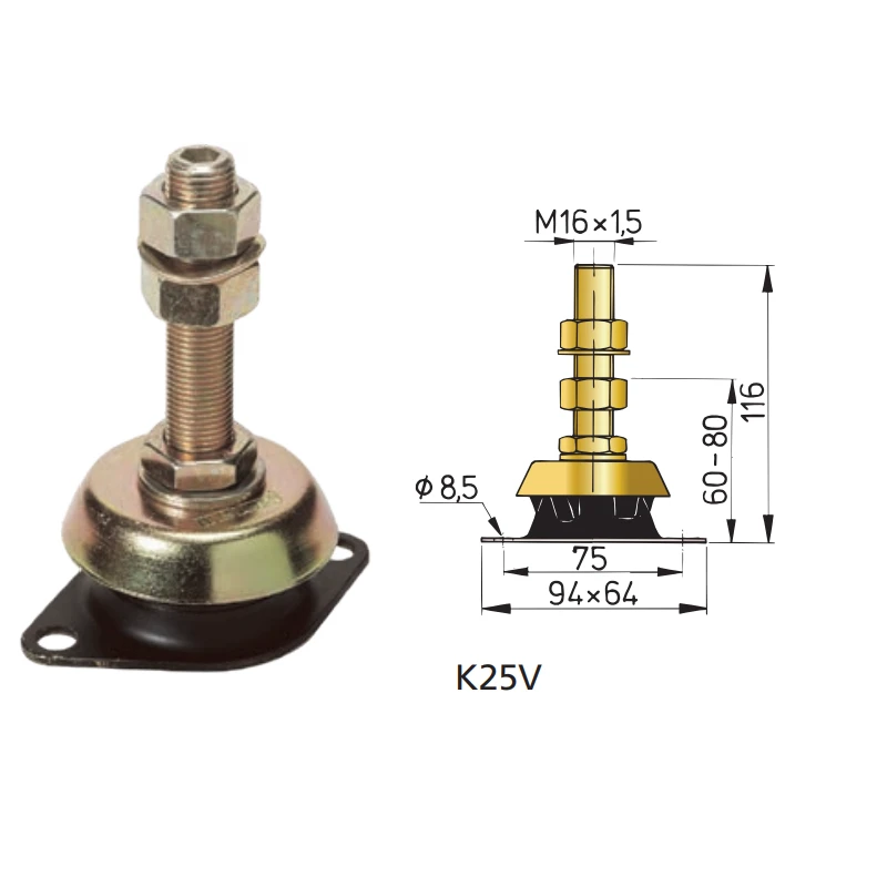 VETUS Silent Bloc K 1 Ou 2 Cylindres 6-20 CV – Image 3